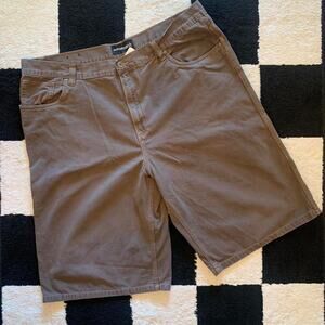 Y2K Footaction USA Brown Baggy Jorts
